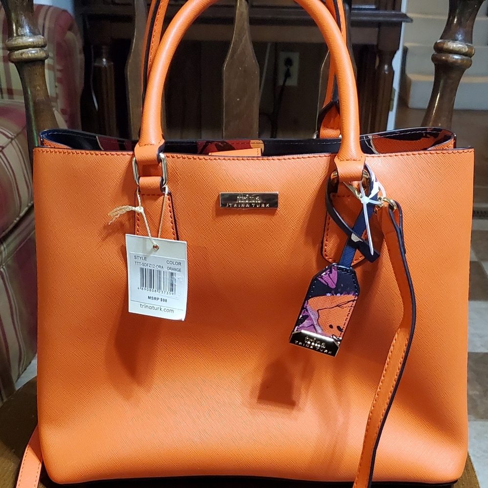 Trina Turk orange shoulder bag